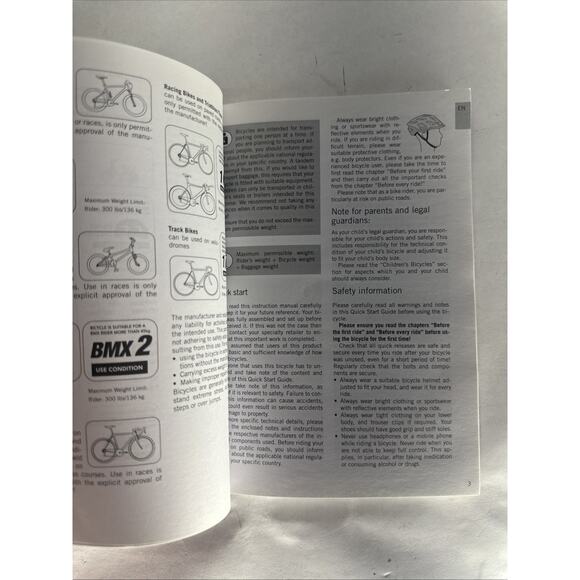 SE BIKES BMX Quick Start Owners Manual 2017 With CD. 2017-2022 Manual Book - Picture 5 of 5